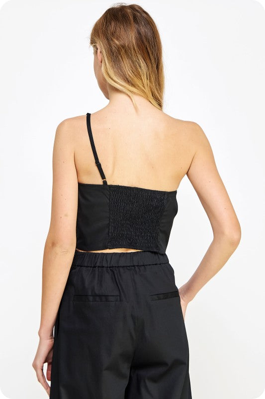 One Shoulder - Black