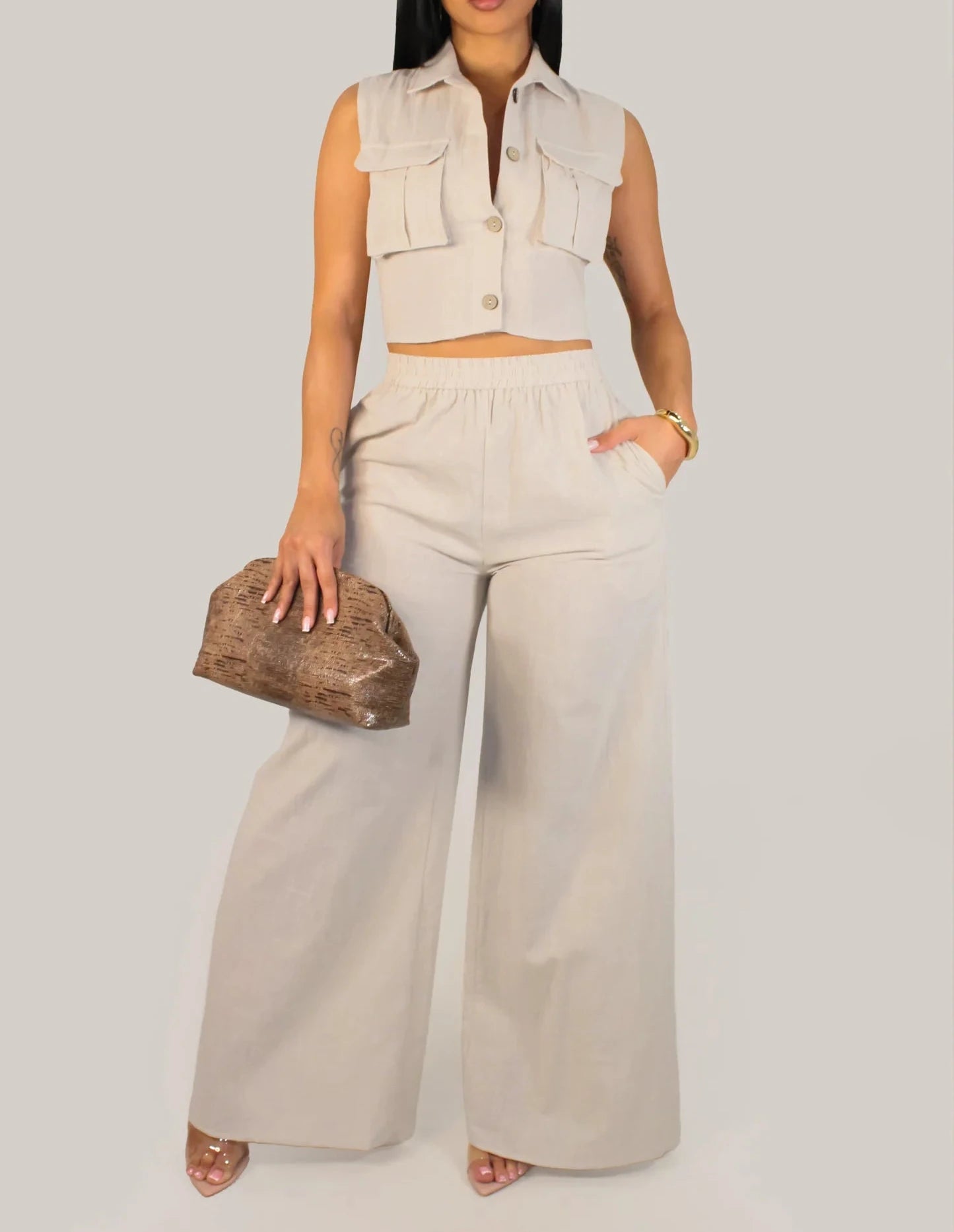Saturday Morning Pant Set - Oatmeal