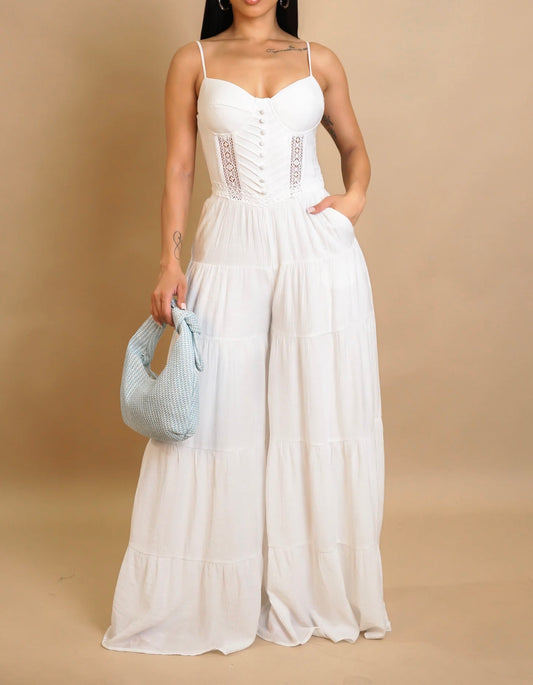 Sunset Ways Jumpsuit - White