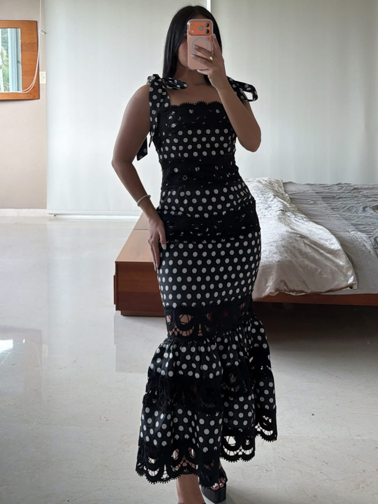 Polka Dot Midi Dress