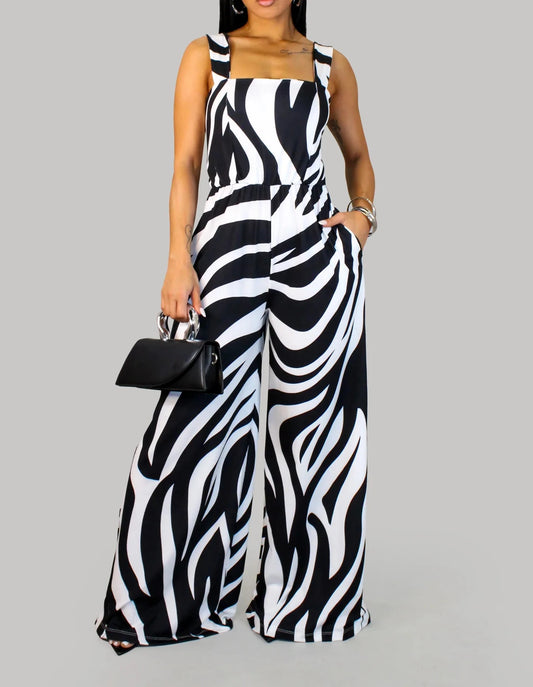 Cuva Agua Jumpsuit - Black & White