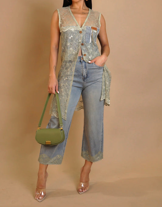 Sun Kissed Pant Set - Denim