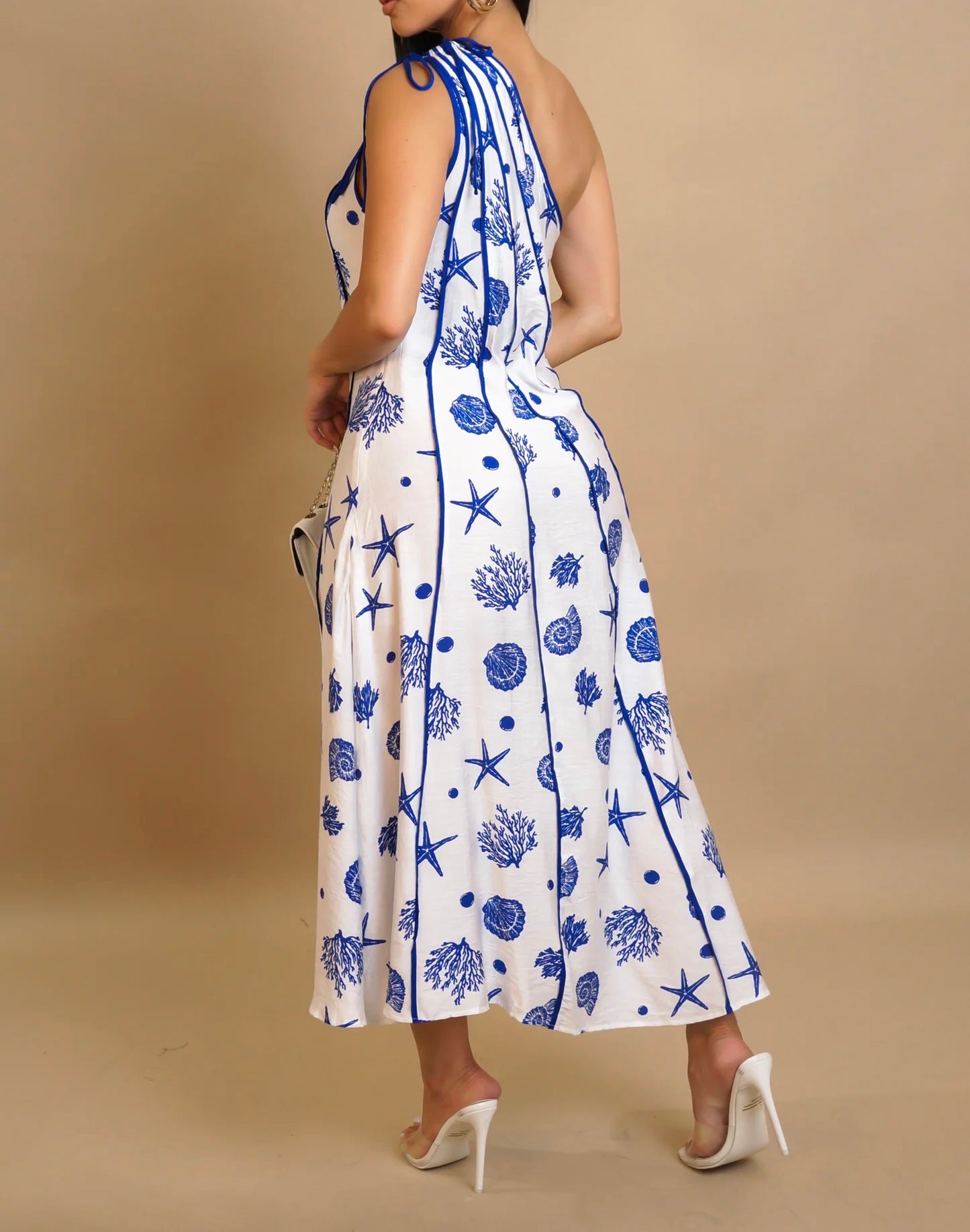 Modern Charm Midi Dress - Blue