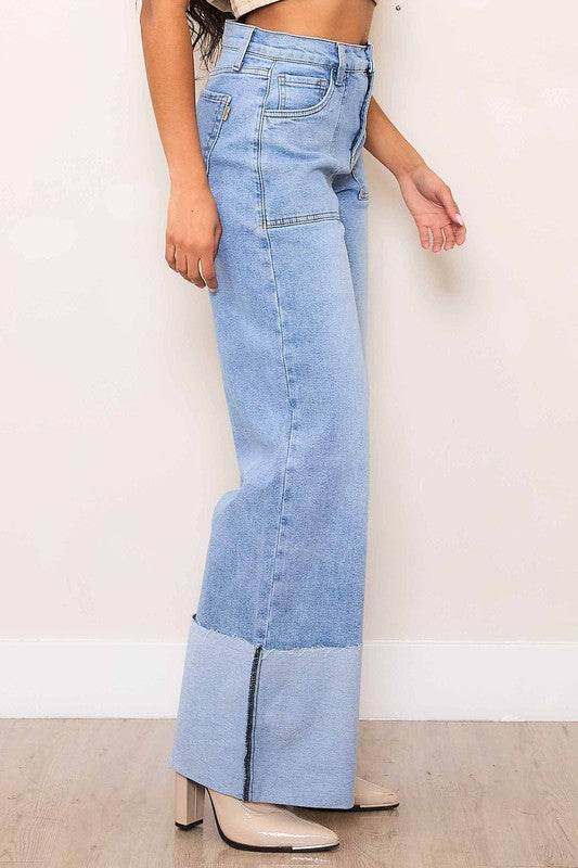 Vibrant Jeans - High Waisted Wide Leg