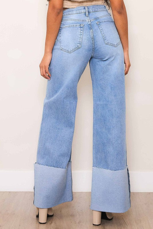 Vibrant Jeans - High Waisted Wide Leg