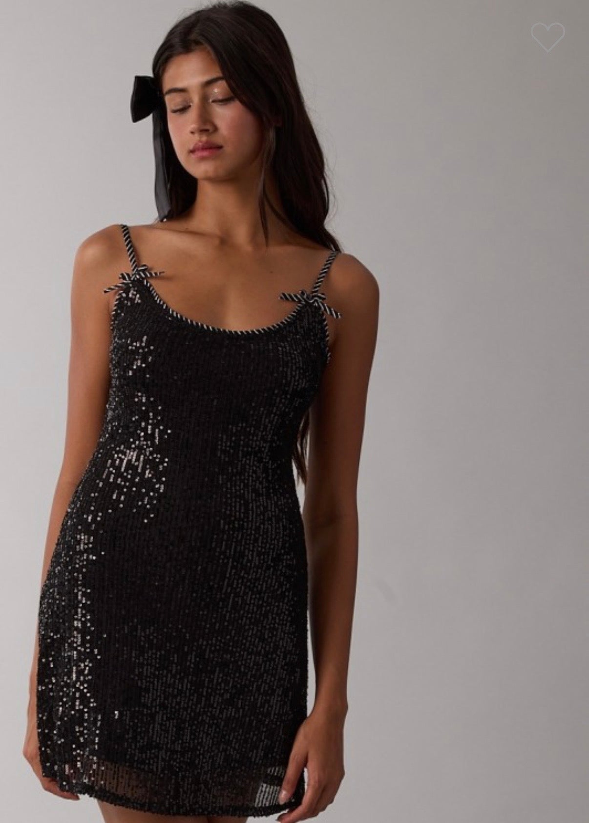 Sequin & Stripe Mini Dress