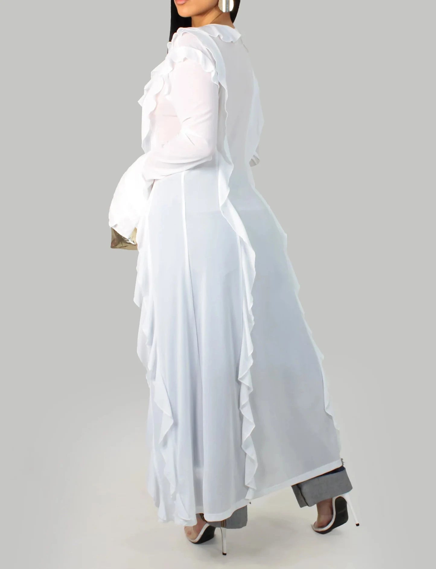 No Worries Shirt Dress - White