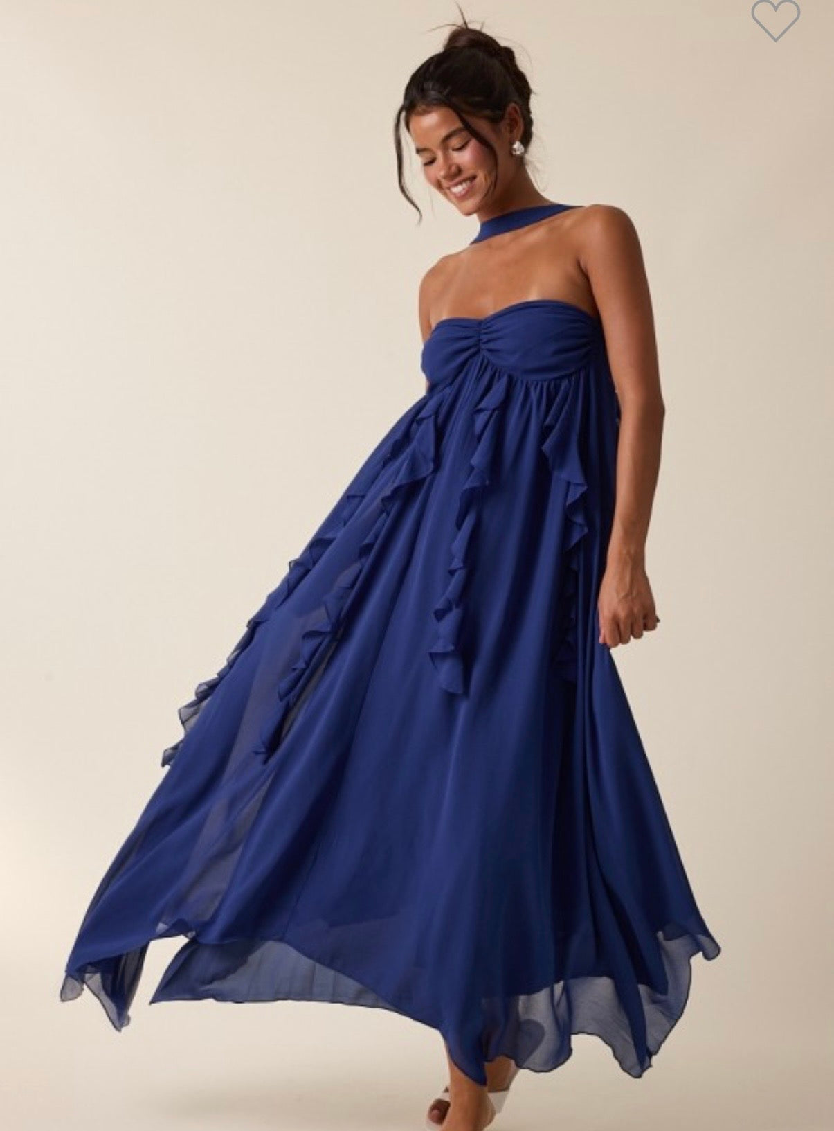 Holiday Neckline Maxi Dress