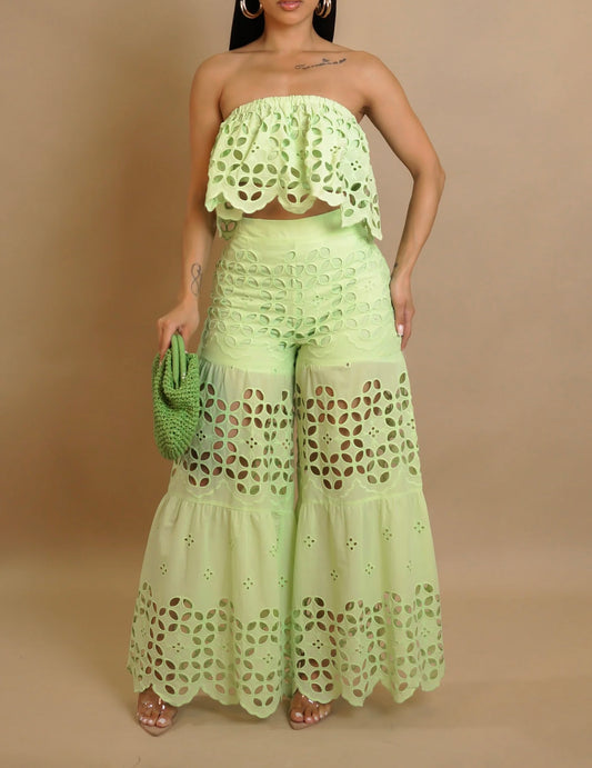 Know My Worth Pant Set - Green