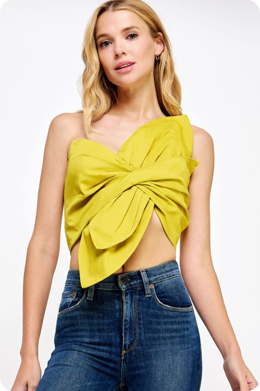 One Shoulder - Chartreuse