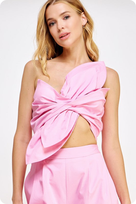 One Shoulder - Pink Lilac