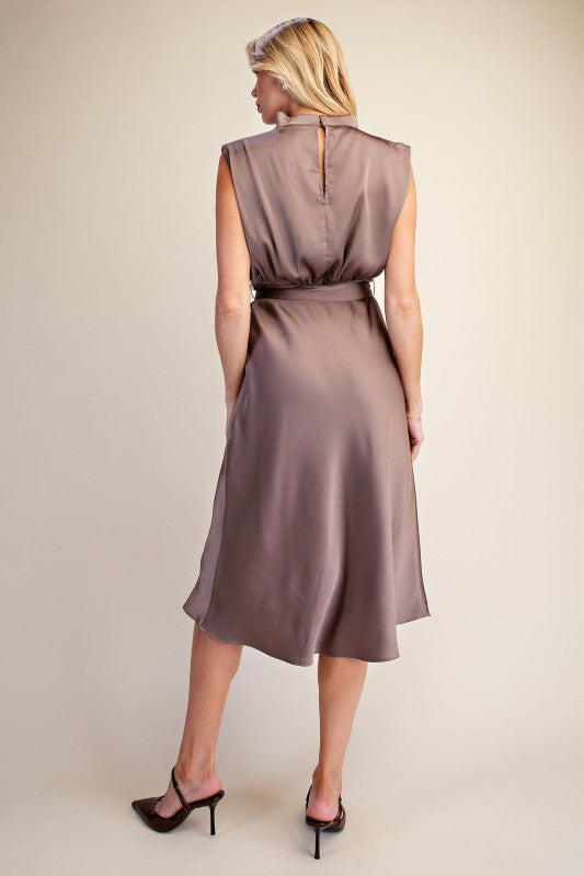 Sleeveless Midi Dress - Mocha