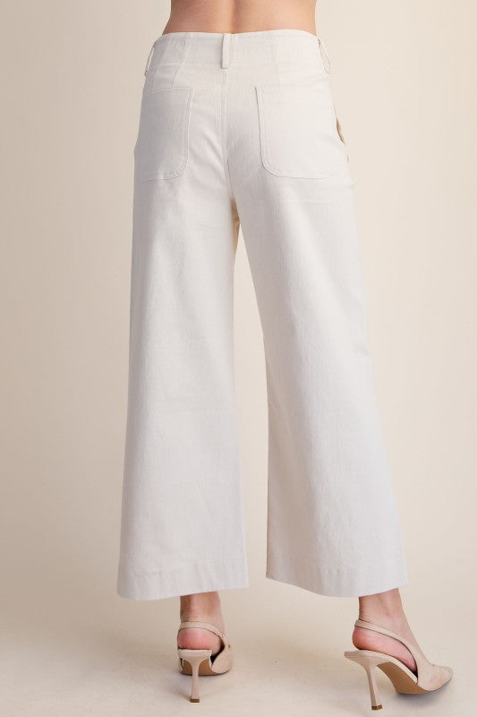Colette Wide-Leg Pants - Cream