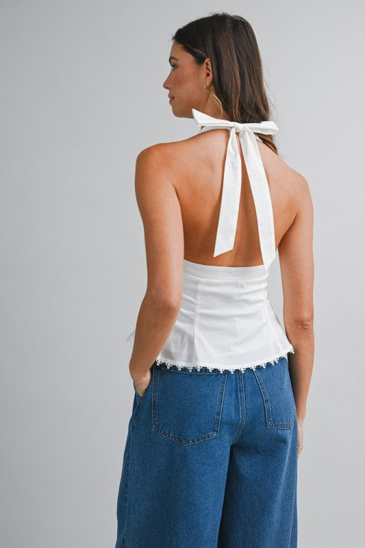 Peplum Top - Off White