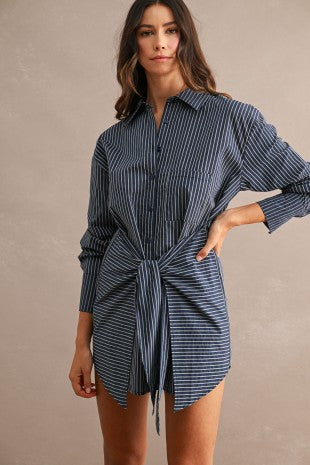 Shirt Dress - Navy