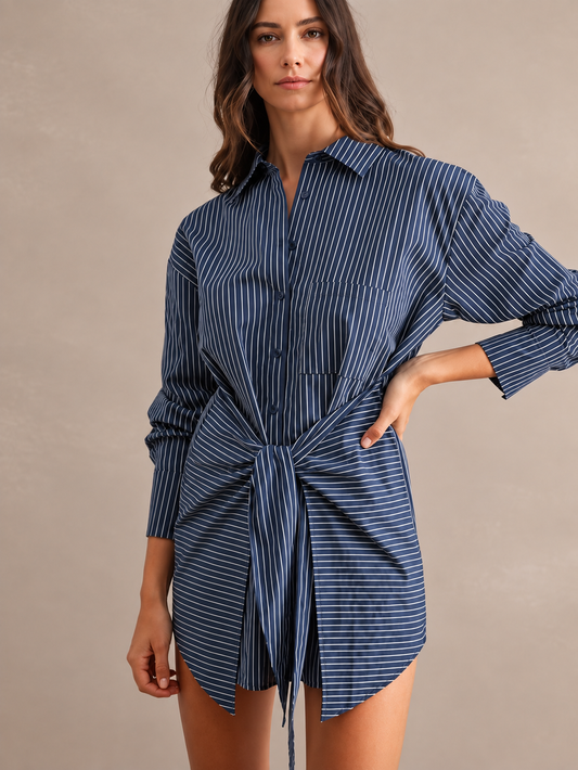Shirt Dress - Navy